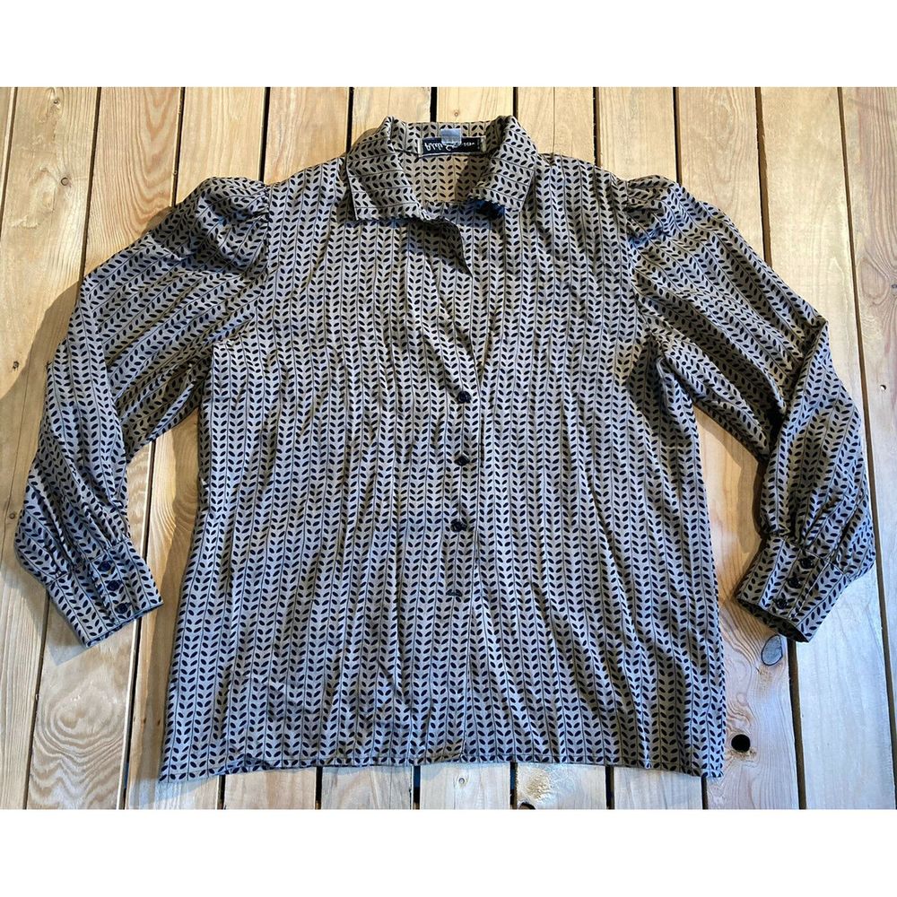 Vintage Adele Simpson 100% Wool blouse